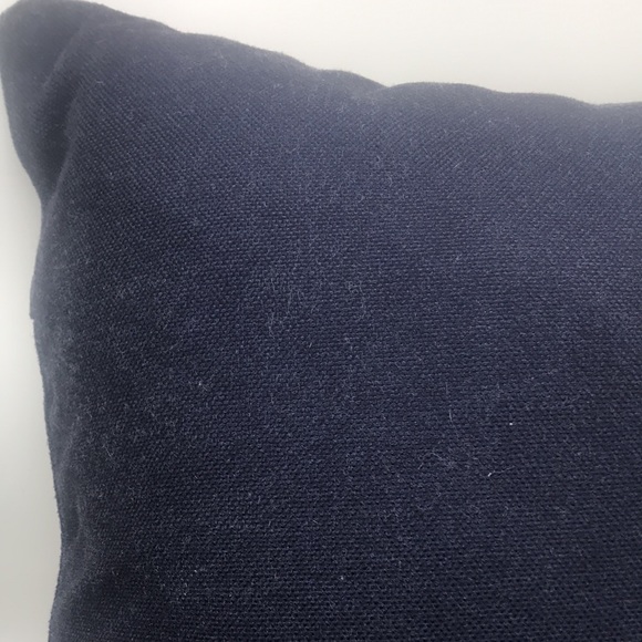 Pillow Decorative Spring/Summer 20”x20” Lemon w/Navy & White Stripe’s - Picture 5 of 6